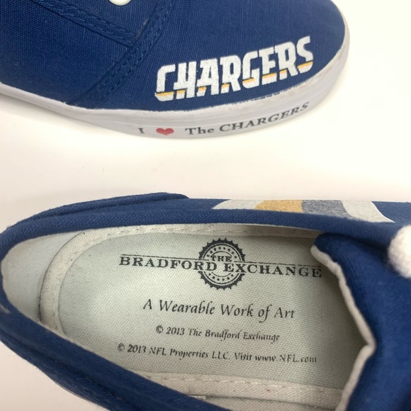Chargers The Bradford Exchange NFL Womens Sz 6.5 & Mini Collectible shoes BUNDLE - Picture 14 of 16